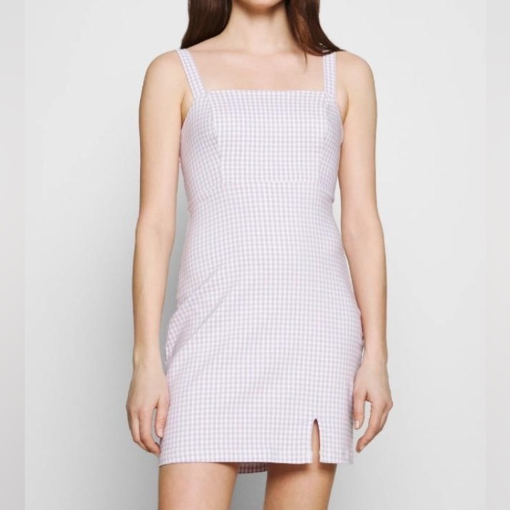 Hollister NWT Square Neck Gingham Mini Dress